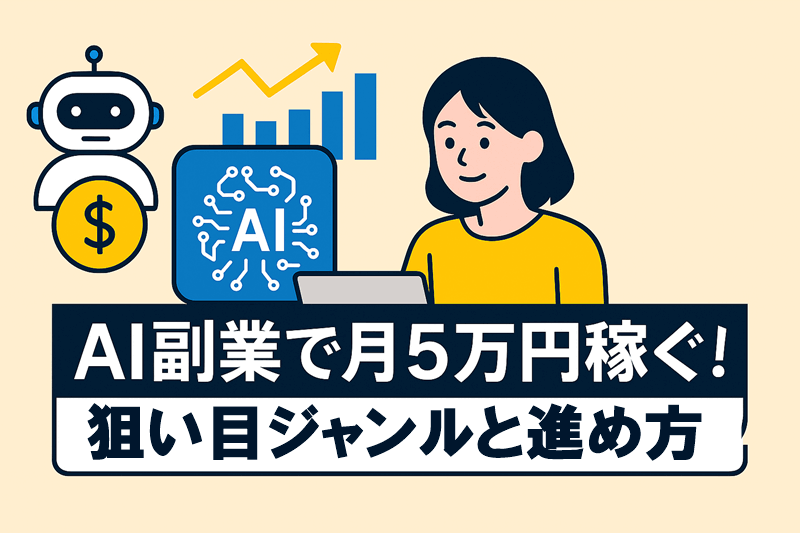 AI副業で月5万円稼ぐ　狙い目ジャンルと進め方