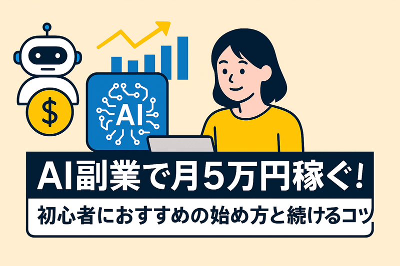 AI副業で月5万円稼ぐ！初心者におすすめの始め方と続けるコツ