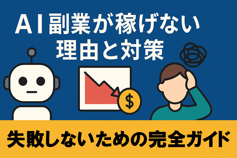 AI副業が稼げない理由と対策　失敗しないための完全ガイド