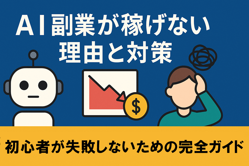 AI副業が稼げない理由と対策　初心者が失敗しないための完全ガイド