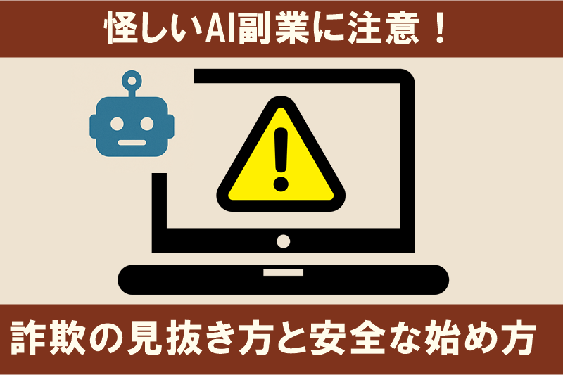 怪しいAI副業に注意！詐欺の見抜き方と安全な始め方