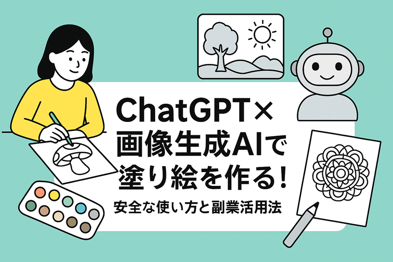 ChatGPT×画像生成AIで塗り絵を作る！安全な使い方と副業活用法