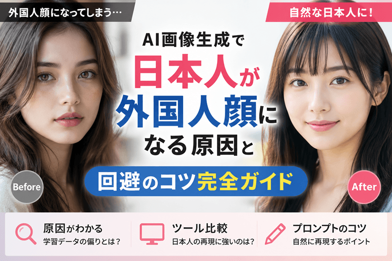 AI画像生成で日本人が外国人顔になる原因と回避のコツ完全ガイド