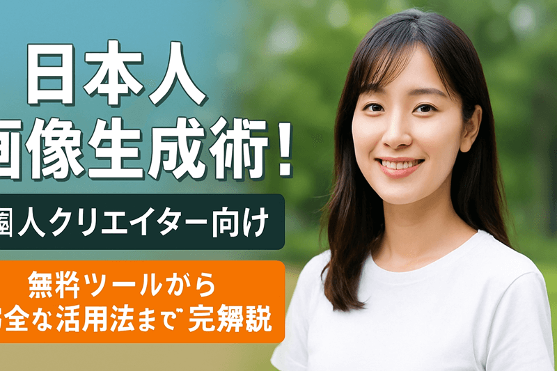 日本人画像生成術！個人クリエイター向け無料ツールから安全な活用法まで完全解説
