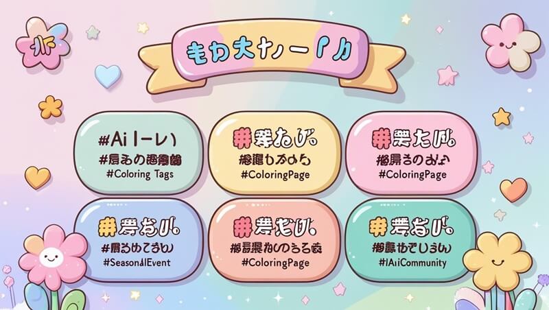 おすすめハッシュタグ一覧のAI画像