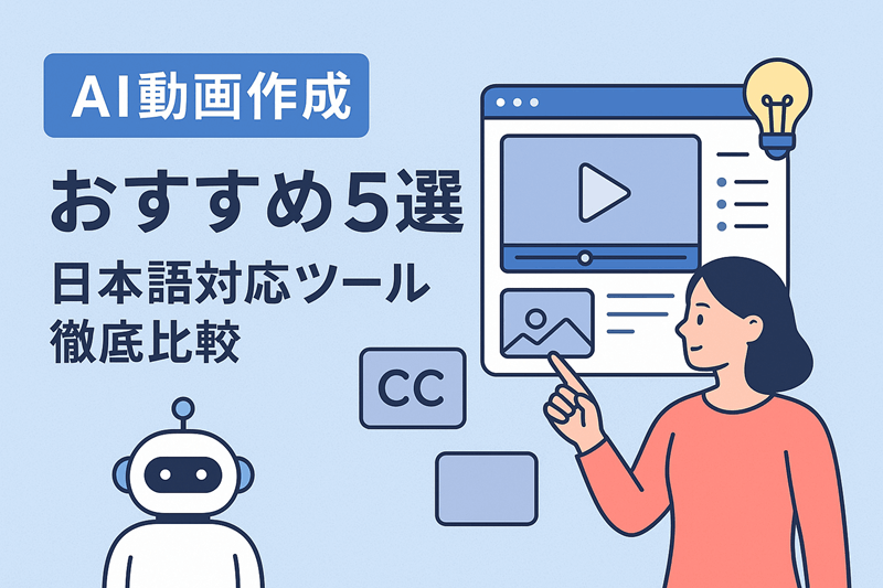 AI動画作成おすすめ5選｜日本語対応ツール徹底比較