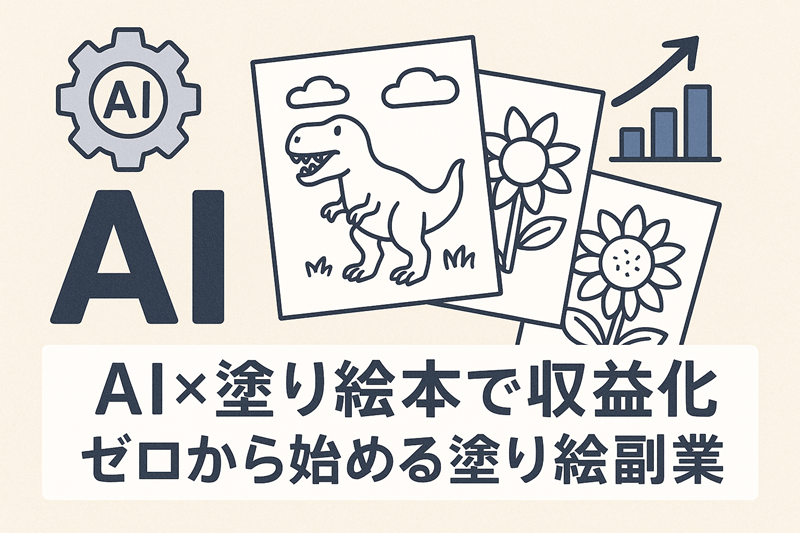 AI×塗り絵本で収益化　ゼロから始める塗り絵副業