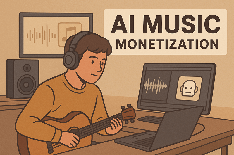 AI音楽　収益化