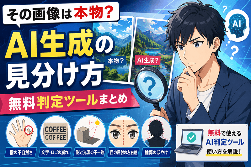 その画像は本物？AI生成の見分け方と無料判定ツールまとめ