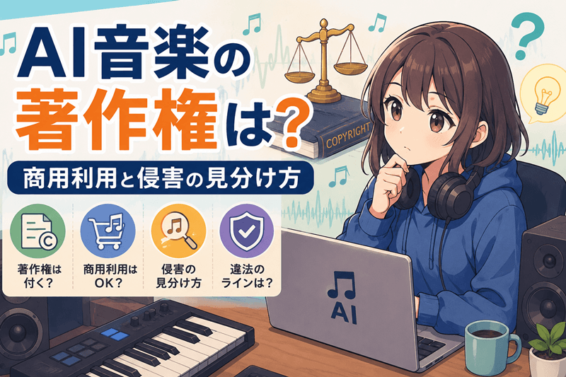 AI音楽の著作権は？商用利用と侵害の見分け方