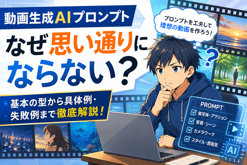 動画生成AIプロンプト、なぜ思い通りにならない？