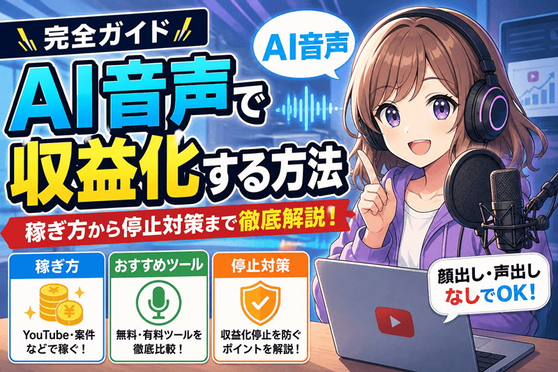 AI音声で収益化する方法｜稼ぎ方から収益化停止の対策まで