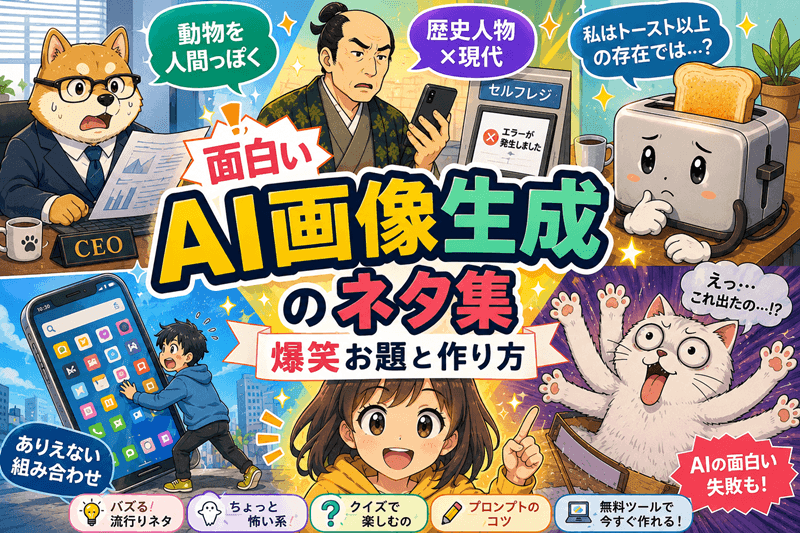 面白いAI画像生成のネタ集｜爆笑お題と作り方