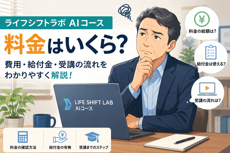 ライフシフトラボAIコースの料金は結局いくら？内訳を徹底解説